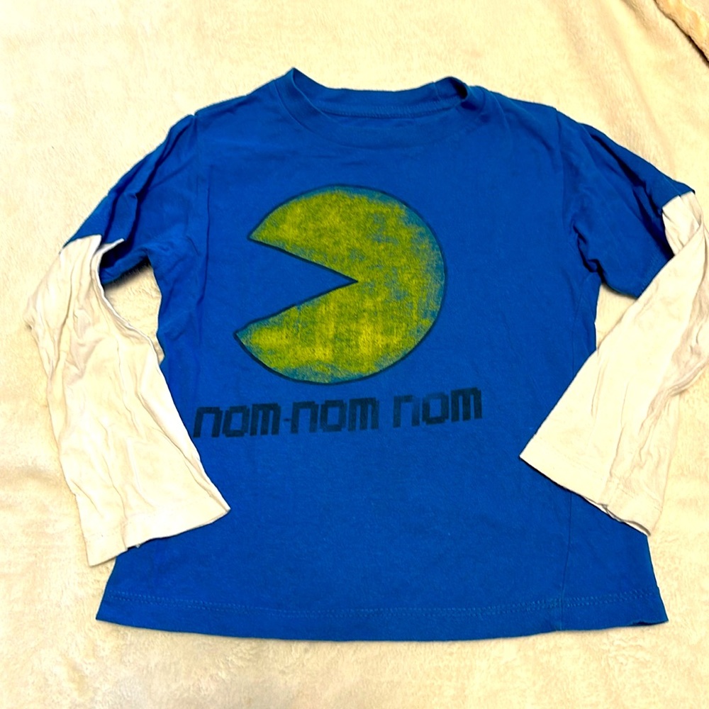 PAC-MAN NOM NOM DOUBLE SLEEVE SHIRT 5 5T